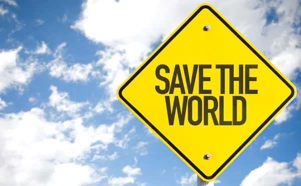 Salvar o sinal do mundo — Fotografia de Stock