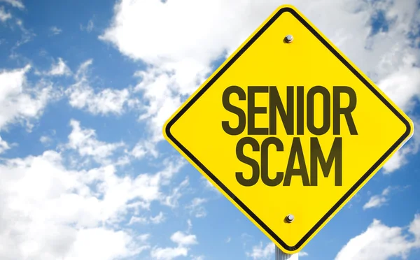 Scam Senior sinal — Fotografia de Stock