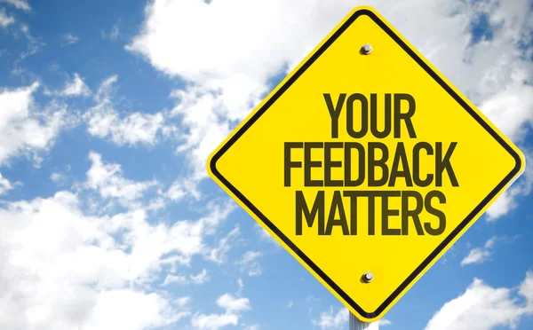 Su Feedback Matters firmar — Foto de Stock