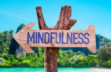 Mindfulness ahşap ok