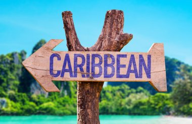 Caribbean wooden arrow clipart