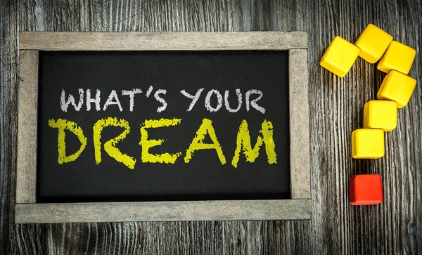 Whats Your Dream? on chalkboard — Stock Photo, Image