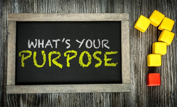 Whats Your Purpose? on chalkboard — Stock Photo, Image