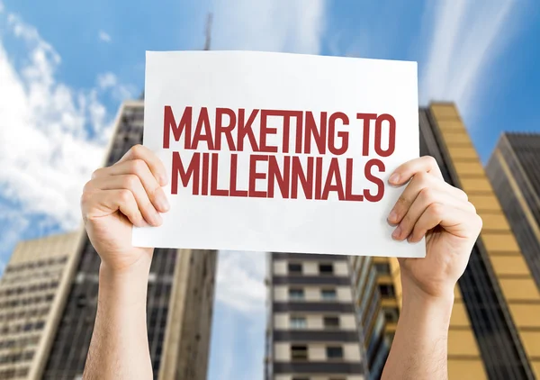 Marketing aan plakkaat met Millennials — Stockfoto