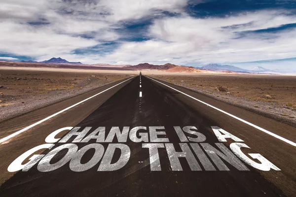 El cambio es algo bueno en el camino — Foto de Stock