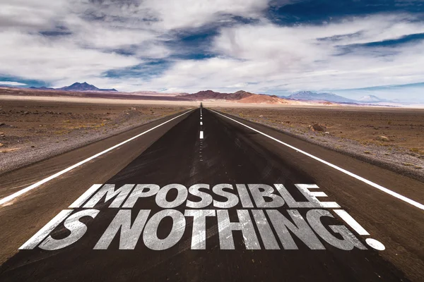 Impossible is Nothing on road — Stock Photo, Image