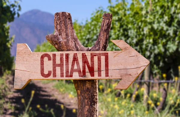 Segno in legno Chianti — Foto Stock