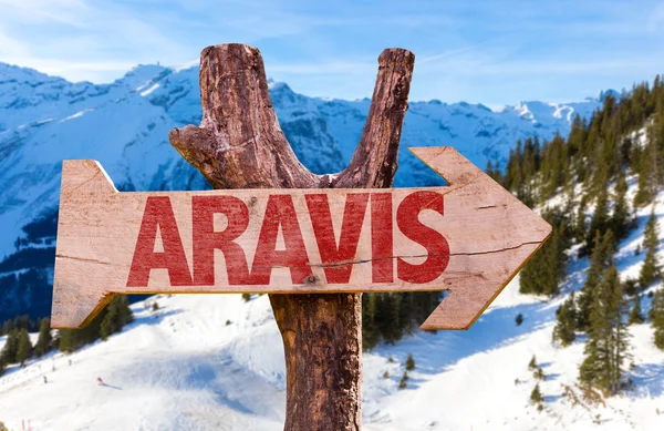 Aravis segno di legno — Foto Stock