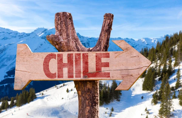 Señal de madera Chile —  Fotos de Stock