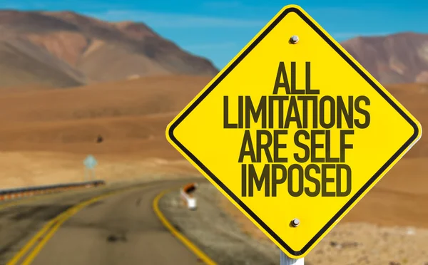 All Limitations Are Self Imposed sign — Stock Photo, Image