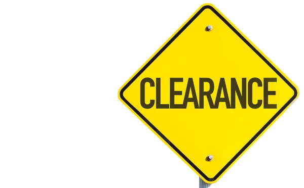 Clearance road sign — Stock Photo, Image