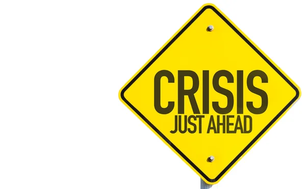 Crisis alleen vooruit teken — Stockfoto