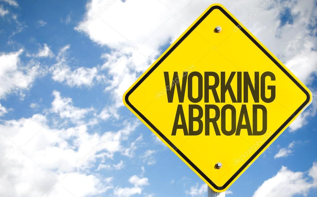 Working Abroad sign