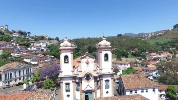 Igreja Matriz de Santa Efigenia Iglesia — Vídeos de Stock