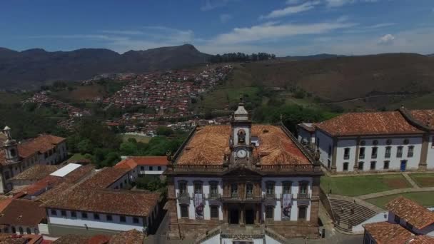 Praca Tiradentes náměstí, Ouro Preto — Stock video