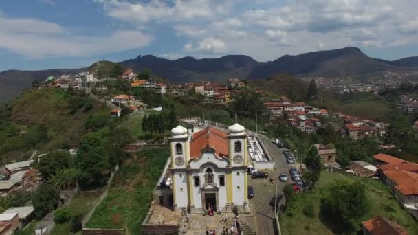 Igreja Matriz de Santa Efigenia Iglesia — Vídeo de stock