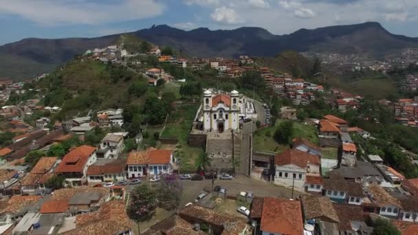 Igreja Matriz de Santa Efigenia Iglesia — Vídeo de stock