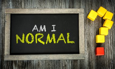 Am I Normal? on chalkboard clipart