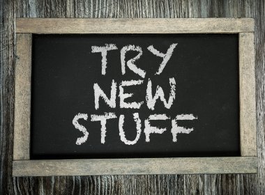 Kara tahta yeni şeyler denemek