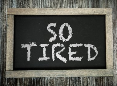 Çok yorgun kara tahta