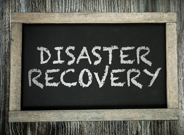 Disaster Recovery på svarta tavlan — Stockfoto