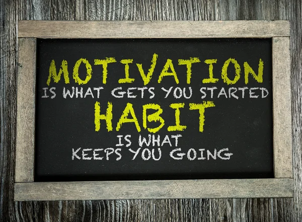 Motivation is what Keeps You Going on chalkboard — стоковое фото