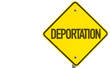 Deportation road sign clipart