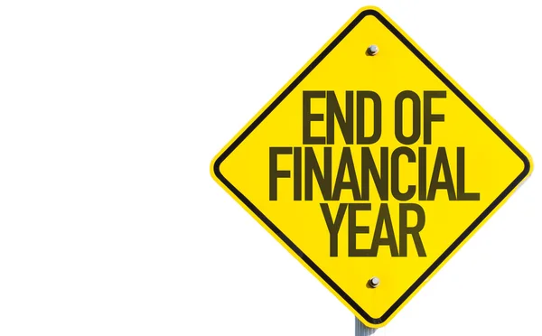 Pénzügyi év-jel vége — Stock Fotó