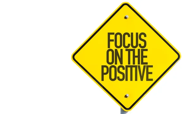 Keskity positiiviseen merkkiin — kuvapankkivalokuva