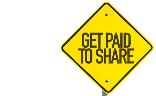 Obtener pago para compartir signo — Foto de Stock