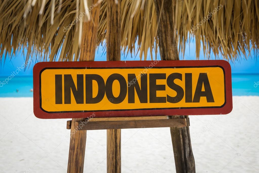 Indonesia text sign