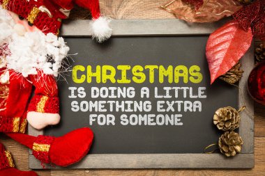 Metin n bir Noel kavramsal görüntü ile yazı tahtası