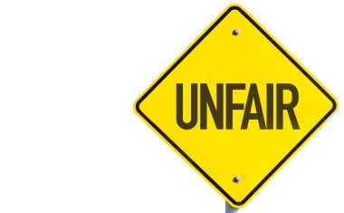 Unfair road sign clipart