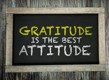 Gratitude Is The Best Attitude on chalkboard clipart
