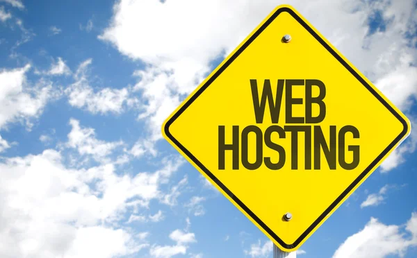 Web hosting σημάδι — Φωτογραφία Αρχείου