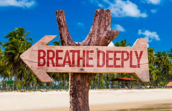 Breathe Deeply arrow — Stock Photo, Image