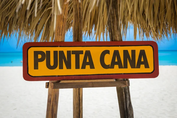Punta Cana sinal de texto — Fotografia de Stock