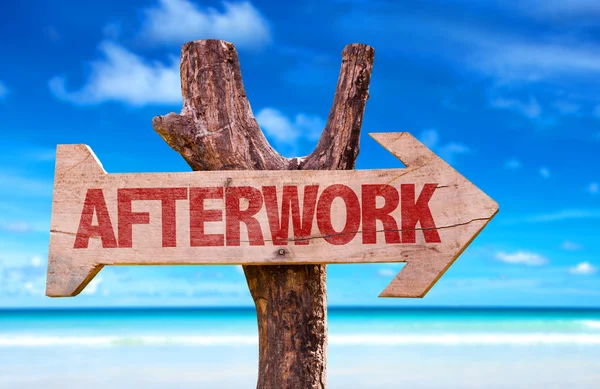 Afterwork houten pijl — Stockfoto