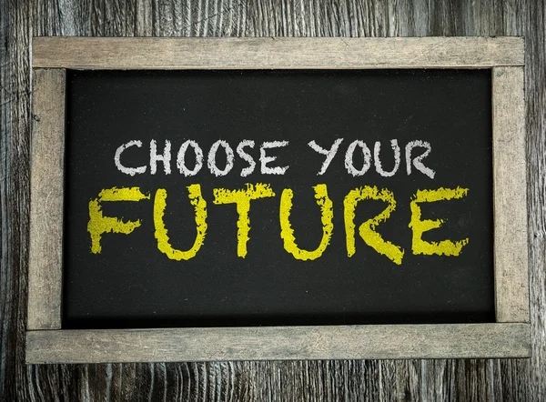 Escolha o seu futuro no quadro — Fotografia de Stock
