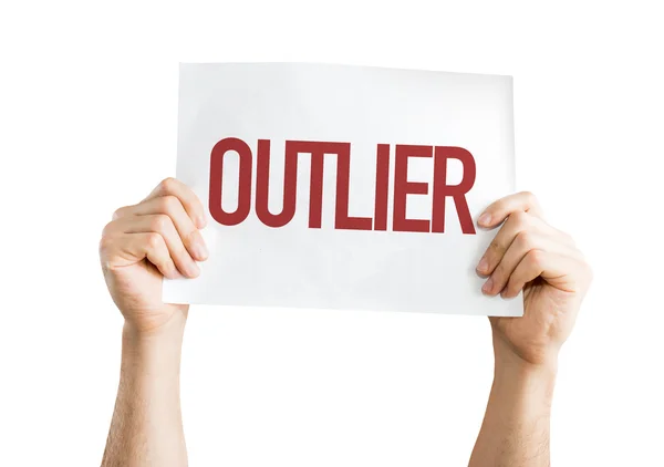 Outlier text placard — Stock Photo, Image