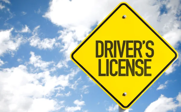 Señal de licencia de conducir — Foto de Stock