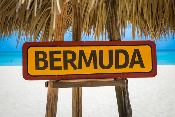 Бермудский текстовый знак — стоковое фото