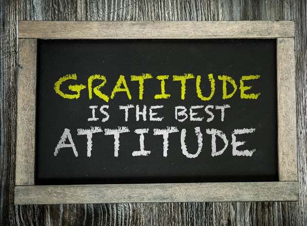 Gratitude Is The Best Attitude on chalkboard — Stock Photo, Image