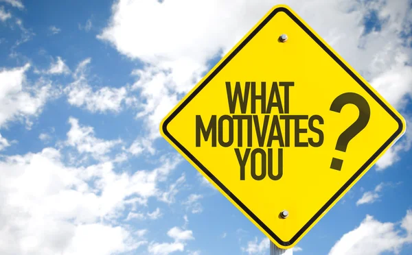 O que te motiva? sinal — Fotografia de Stock