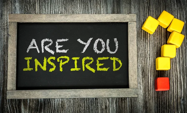 Seid ihr inspiriert? auf Kreide — Stockfoto