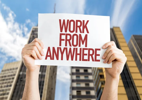 Work from Anywhere placard — Stock Photo, Image