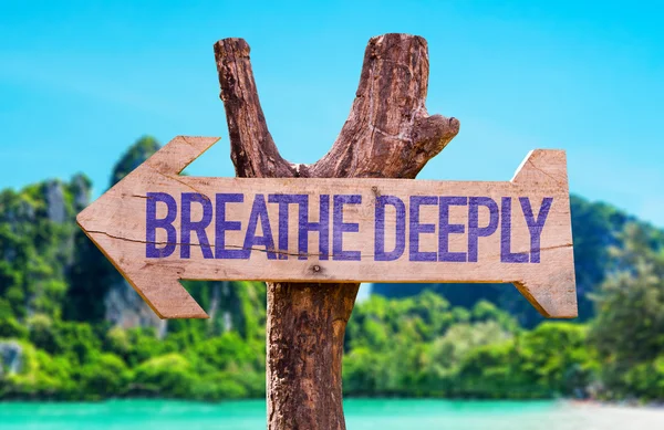 Breathe Deeply arrow — Stock Photo, Image