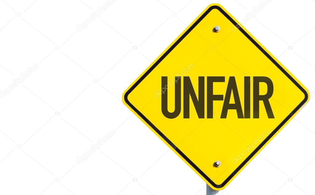 Unfair road sign