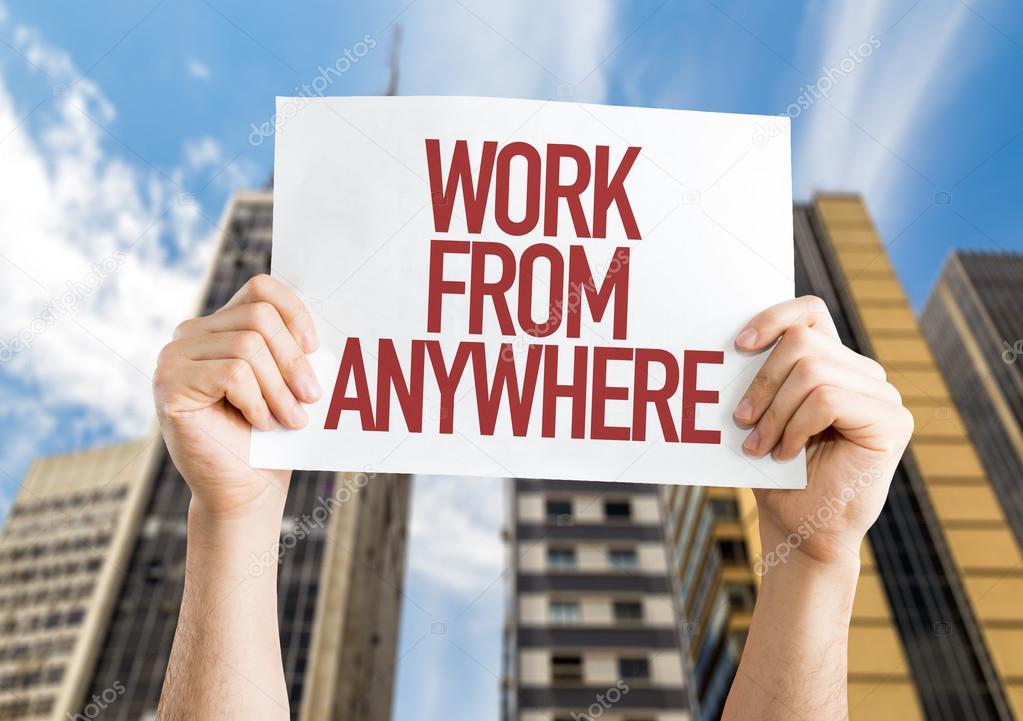 Work from Anywhere placard