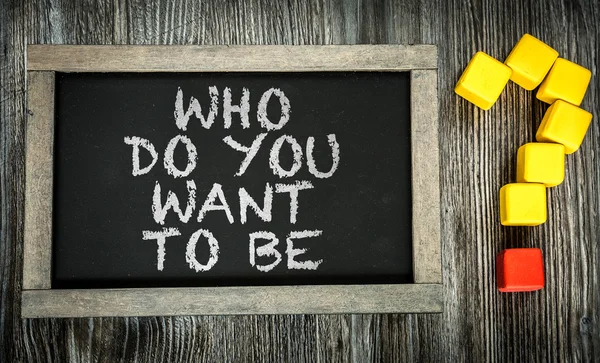 Who Do You Want To Be? on chalkboard — Stock Photo, Image